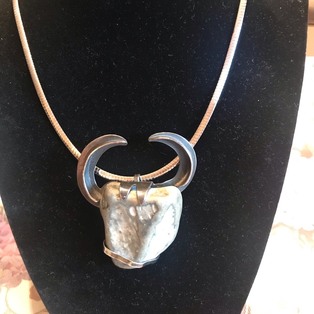 PETER EIN-HOD STERLING SCULPTURAL  BROOCH PENDANT.MID CENTURY MODERN